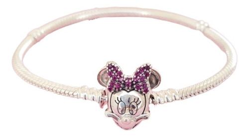Pulsera Pandora Minnie Mouse Rosa De Disney Plata Original