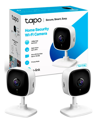 Tapo C100 Cámara De Seguridad Wi-fi Audio Fhd X2 Unidades