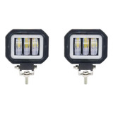 2 X Faros Led Triple Lupa Antiniebla Ojo De Ángel Moto Auto