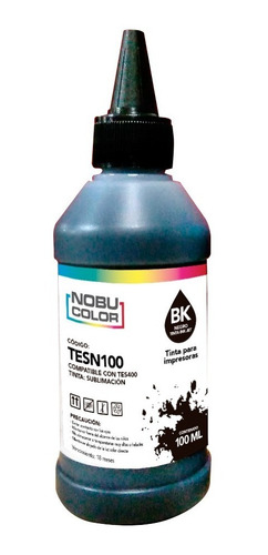 Botella Tinta Negro Sublimación 100 Ml. Para Epn