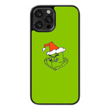 Funda Celular Navidad Navideña Grinch Gorro Fondo Verde