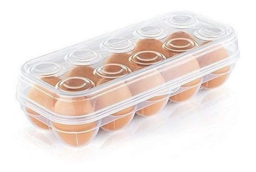 Organizador De Huevos Huevera De Plastico Con Tapa Apilable
