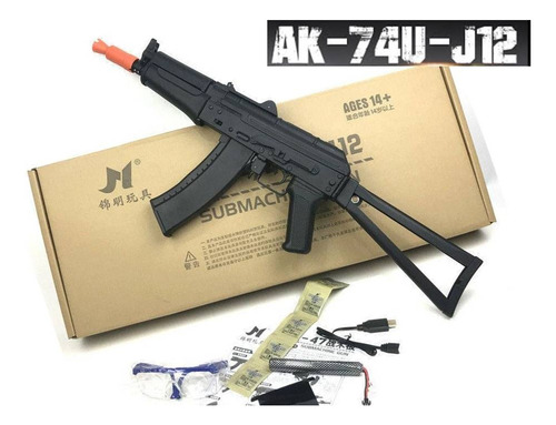 Rifle Automático De Hidrogel Ak-74u Jinming J12 Premium 1:1