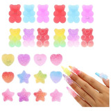 Decoración De Uñas Gomita Osos Corazones Estrellas 2 Pack