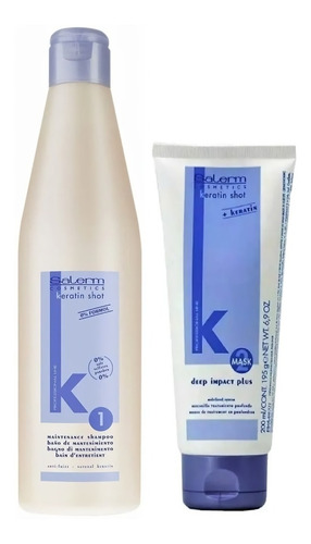 Mantenimiento Keratin Shot Shampoo 500ml + Deep Impact 200ml