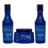 Kit Shampoo + Crema + Crema Matizador Azul Salonex