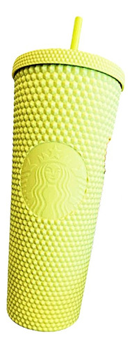 Vaso Starbucks Studded Verde Limón Con Popote Venti Lima Color Verde Lima