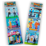 Combo X6 Puzzles Didacticos Profesiones De Carton + Colorear