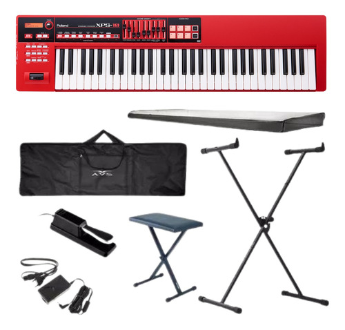 Teclado Sintetizador Roland Xps10 Vermelho 61 Teclas + Kit