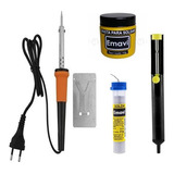 Kit Ferro De Solda Soldagem Profissional 30w Barcelona 127v