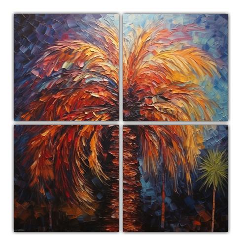 140x140cm Cuadros Abstractos De Palmeras Estilo Estilo Óleo