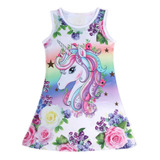 Ropa Holgada Casual De Unicornio Para Niños, Falda Evasé 807