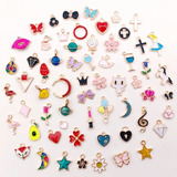 Kit 10 Pingentes Fofos Em Metal E Resina Cute Kawaii Diy 