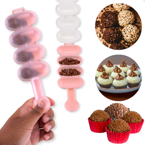 Kit 2 Boleador Enrolador Chocalho Doces Brigadeiro Gourmet