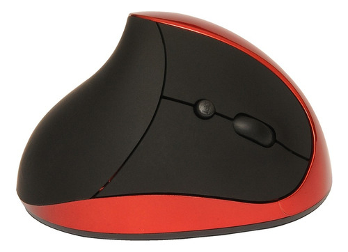Mouse Ergonómico Tecmaster Inalámbrico Recargable Negro/rojo