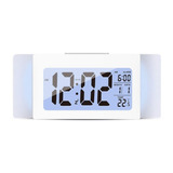 Reloj Despertador Led Con Sensor De Temperatura Blanco