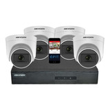 Camara Seguridad Kit Hikvision Dvr 4 Canales + 4 Domos 4k