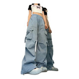 Pantalones Cargo For Mujer, Ropa De Calle De Cintura Alta
