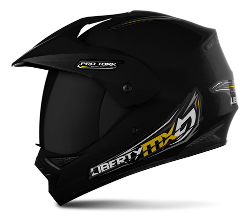 Capacete Fechado Terra Asfalto Liberty Mx Viseira Fumê + Nf