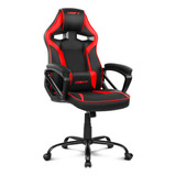 Silla De Escritorio Drift Dr50 Gamer Ergonómica  Negra Y Roja Con Tapizado De Cuero Sintético