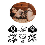 Tatuagem Temporária Slut Hotwife Erotica Casal