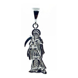 Dije De Santa Muerte Plano Liso (deperlá Plata)