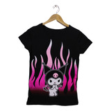 Playera De Kuromi Y My Melody Juvenil Camiseta Kawaii