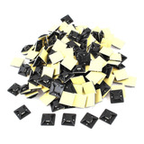 Uxcell 1000 pcs Negro Autoadhesivo Cable Tie Monte Base 20 m