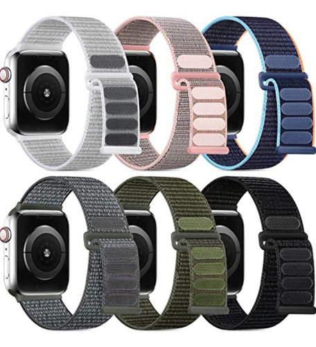 Pulso Correa Banda Nilón Velcro Para Apple Watch Iwatch