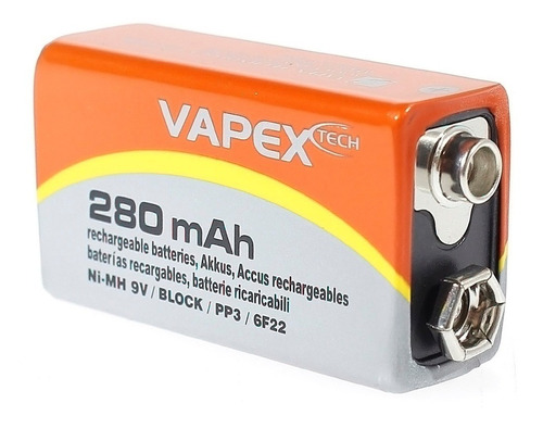 Vapex Bateria Recargable 9v 280 Mah