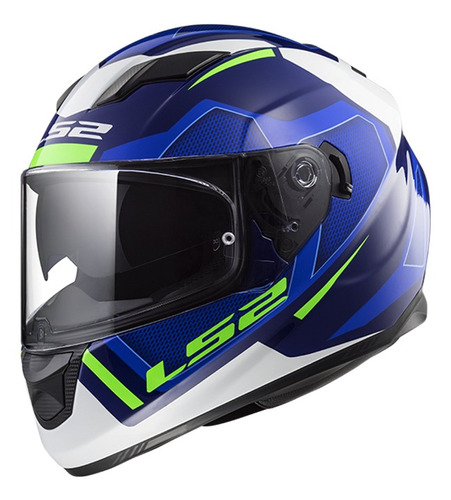 Casco Ls2 320 Integral Stream Evo Axis Azul Blanco Dompa  