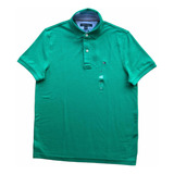 Camiseta Tipo Polo Tommy Hilfiger Hombre Talla S F045 Verde