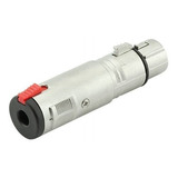 Adaptador Canon Xlr Fêmea X Jack P10 Fêmea Emenda Conector