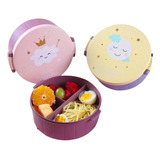 Lunchera Infantil Vianda Redonda Taper Nordico Con Cubiertos