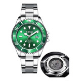 Reloj Submariner Auténtico Negro Y Verde 2024, Impermeable,