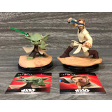 Disney Infinity 3.0 Yoda E Obi Wan Kenobi Light Fx + 2 Card.