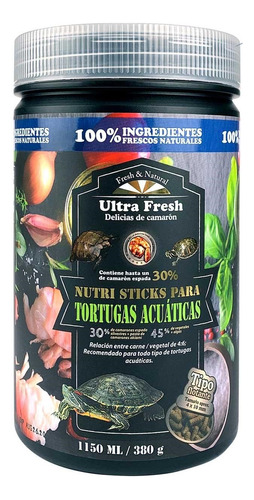 Ultra Fresh  Nutri Sticks P. Tortugas Acuáticas 380g./1150ml