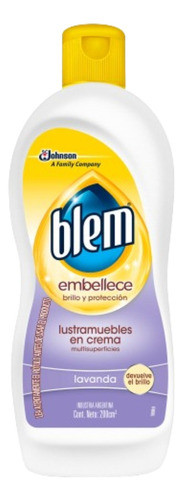 Lustramueble Blem En Crema Lavanda X 200 Cc (3678)