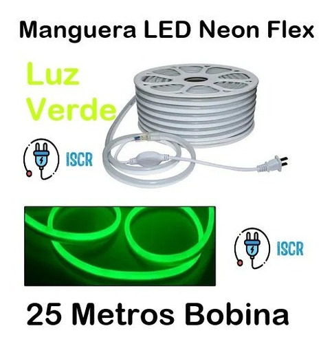 25 Metros De Manguera Led Neón Flex Color De La Luz A Elegir