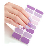 Pegatinas De Uñas De Gel Semicurado D 16 Tiras Para Lámpara