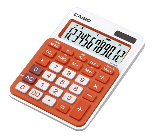 Calculadora De Escritorio Casio Ms 20 Nc Visor Grande Color Naranja