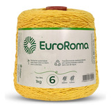 Kit Barbante Euroroma 1kg Fio Nº6 - 24 Und Escolha Sua Cor