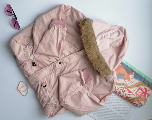 Parka Impermeable Y Térmica Color Rosa, Talla M