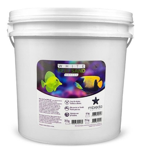 Mbreda Areia White Reef Sand Balde 25kg ( Marinho )