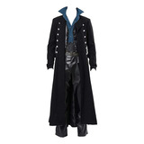 Medieval Steampunk Retro Gothic Coat Mid Ength Uniform