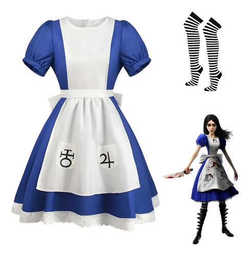 Disfraz Alice Madness Return Cosplay Anime Fantastico