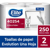 Toalla De Papel Elit Plus Evolution 2x250 Mts Cod. 40254