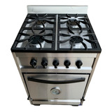 Cocina Gastrostore Industrial 4h (le) Multigas 4 Hornallas  Plateada Puerta Ciega 100l