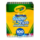 Plumones Lavables Crayola 100 Pz Super Tips Marcadores