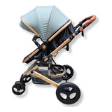 Carriola Travel System 3en1 Autoasiento Carriola Y Bambineto Color Gris Chasis Color